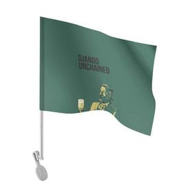 Флаг для автомобиля с принтом Доктор Шульц в Белгороде, 100% полиэстер | Размер: 30*21 см | django | dr. king schultz | unchained | вальц | джанго | квентин | кристоф | освобожденный | тарантино