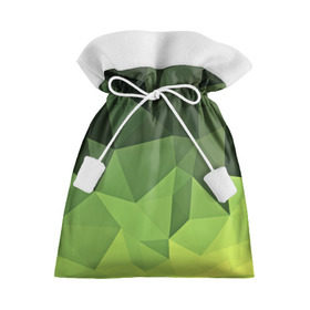 Подарочный 3D мешок с принтом Хаки геометрия в Белгороде, 100% полиэстер | Размер: 29*39 см | Тематика изображения на принте: зеленый | полигоны