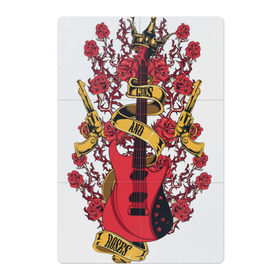 Магнитный плакат 2Х3 с принтом Guns`n`Roses в Белгороде, Полимерный материал с магнитным слоем | 6 деталей размером 9*9 см | guitar | gun | guns | music | rock | rose | roses | гитара | музыка | пистолет | розы | рок