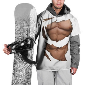 Накидка на куртку 3D с принтом Идеальный рельеф в Белгороде, 100% полиэстер |  | бодибилдинг | идеальное | креатив | мышцы | накаченный | пресс | рваная | рельеф | спорт | тело