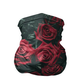 Бандана-труба 3D с принтом Бархатные розы в Белгороде, 100% полиэстер, ткань с особыми свойствами — Activecool | плотность 150‒180 г/м2; хорошо тянется, но сохраняет форму | бархат | бутоны | роза | розы | цветы