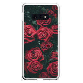 Чехол для Samsung S10E с принтом Бархатные розы в Белгороде, Силикон | Область печати: задняя сторона чехла, без боковых панелей | Тематика изображения на принте: бархат | бутоны | роза | розы | цветы