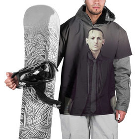 Накидка на куртку 3D с принтом Честер Беннингтон в Белгороде, 100% полиэстер |  | Тематика изображения на принте: bennington | chester | linkin | park | rip | беннингтон | рок | честер