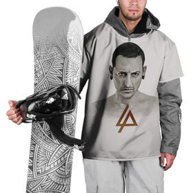 Накидка на куртку 3D с принтом Chester Bennington в Белгороде, 100% полиэстер |  | Тематика изображения на принте: chester bennington | рок