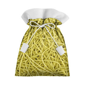 Подарочный 3D мешок с принтом Макароны в Белгороде, 100% полиэстер | Размер: 29*39 см | Тематика изображения на принте: веган | вемишель | диета | еда | лапша | паста | паттрен | спагетти | текстура