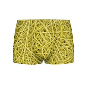 Мужские трусы 3D с принтом Макароны в Белгороде, 50% хлопок, 50% полиэстер | классическая посадка, на поясе мягкая тканевая резинка | Тематика изображения на принте: веган | вемишель | диета | еда | лапша | паста | паттрен | спагетти | текстура