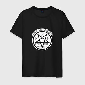 Мужская футболка хлопок с принтом The Satanist в Белгороде, 100% хлопок | прямой крой, круглый вырез горловины, длина до линии бедер, слегка спущенное плечо. | evil | hell | satanist | the satanist | which | which house | ад | зло | сатанист