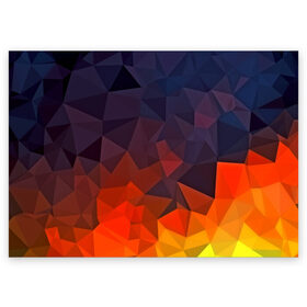 Поздравительная открытка с принтом Абстракция в Белгороде, 100% бумага | плотность бумаги 280 г/м2, матовая, на обратной стороне линовка и место для марки
 | abstract | abstraction | color | geometry | mirror | polygon | абстракция | геометрия | грани | линии | полигоны | сочетания | стекло | треугольники