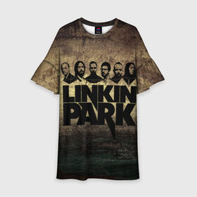 Детское платье 3D с принтом Linkin Park Band в Белгороде, 100% полиэстер | прямой силуэт, чуть расширенный к низу. Круглая горловина, на рукавах — воланы | chester bennington | linkin park | беннингтон | линкин паркб честер | майк | шинода