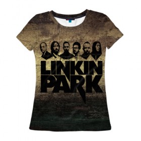 Женская футболка 3D с принтом Linkin Park Band в Белгороде, 100% полиэфир ( синтетическое хлопкоподобное полотно) | прямой крой, круглый вырез горловины, длина до линии бедер | chester bennington | linkin park | беннингтон | линкин паркб честер | майк | шинода