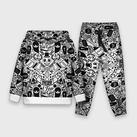 Детский костюм 3D (с толстовкой) с принтом Tokyo Tattoo Sticker Bomb в Белгороде,  |  | casual | design | pattern | ray ban | skull | street | texture | urban | дизайн | индеец | мода | очки | повтор | принт | стикербомб | стикеры | тату | текстура | узор | улица | хулиган | череп | шляпа