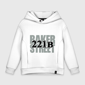 Детское худи Oversize хлопок с принтом Baker Street в Белгороде, френч-терри — 70% хлопок, 30% полиэстер. Мягкий теплый начес внутри —100% хлопок | боковые карманы, эластичные манжеты и нижняя кромка, капюшон на магнитной кнопке | detective | holmes | sherlock | англия | бейкер | бенедикт | ватсон | детектив | доктор | камбербэтч | лондон | мориарти | сериал | стрит | шерлок | шолмс