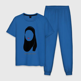 Мужская пижама хлопок с принтом SKAM 2 в Белгороде, 100% хлопок | брюки и футболка прямого кроя, без карманов, на брюках мягкая резинка на поясе и по низу штанин
 | Тематика изображения на принте: skam | скам | стыд