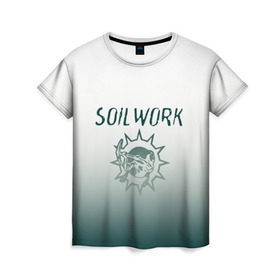 Женская футболка 3D с принтом Soilwork metal band logo в Белгороде, 100% полиэфир ( синтетическое хлопкоподобное полотно) | прямой крой, круглый вырез горловины, длина до линии бедер | 