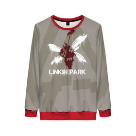 Женский свитшот 3D с принтом Linkin Park - Hybrid logos в Белгороде, 100% полиэстер с мягким внутренним слоем | круглый вырез горловины, мягкая резинка на манжетах и поясе, свободная посадка по фигуре | 0x000000123 | chester | hybrid | linkin park | линкин парк