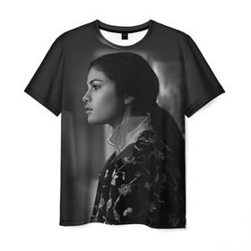 Мужская футболка 3D с принтом Selena Gomez в Белгороде, 100% полиэфир | прямой крой, круглый вырез горловины, длина до линии бедер | selena gomez
