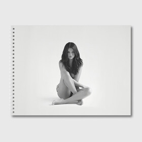 Альбом для рисования с принтом Selena Gomez в Белгороде, 100% бумага
 | матовая бумага, плотность 200 мг. | Тематика изображения на принте: selena gomez