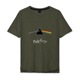 Мужская футболка хлопок Oversize с принтом Pink Floyd в Белгороде, 100% хлопок | свободный крой, круглый ворот, “спинка” длиннее передней части | rolling stone | англия | басы | британия | гитара | группа | музыка | песни | пинк флойд | призма | радуга | рок | свет