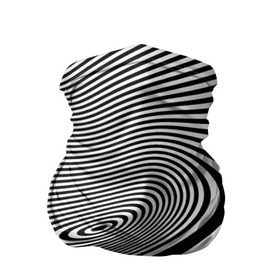 Бандана-труба 3D с принтом Black&White illusion в Белгороде, 100% полиэстер, ткань с особыми свойствами — Activecool | плотность 150‒180 г/м2; хорошо тянется, но сохраняет форму | 3d | абстракции | иллюзия | линии | полосы | черно белые