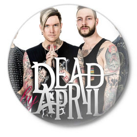Значок с принтом Dead by April в Белгороде,  металл | круглая форма, металлическая застежка в виде булавки | 