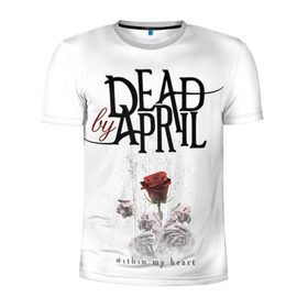 Мужская футболка 3D спортивная с принтом Dead by April в Белгороде, 100% полиэстер с улучшенными характеристиками | приталенный силуэт, круглая горловина, широкие плечи, сужается к линии бедра | dba | dead by april | дэд бай эйприл
