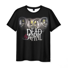 Мужская футболка 3D с принтом Dead by April в Белгороде, 100% полиэфир | прямой крой, круглый вырез горловины, длина до линии бедер | 