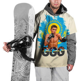 Накидка на куртку 3D с принтом Геннадий Головкин в Белгороде, 100% полиэстер |  | fighting | ggg | боец | боксер | борьба | драки