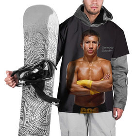 Накидка на куртку 3D с принтом Геннадий Головкин в Белгороде, 100% полиэстер |  | fighting | ggg | боец | боксер | борьба | драки