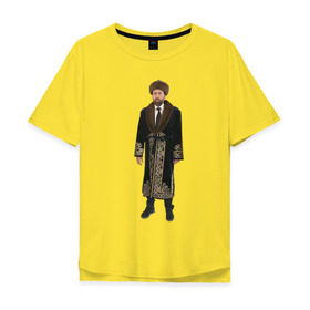 Мужская футболка хлопок Oversize с принтом Кейдж 1 в Белгороде, 100% хлопок | свободный крой, круглый ворот, “спинка” длиннее передней части | актер | кейдж в казахстане | мем | николас кейдж