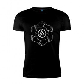 Мужская футболка премиум с принтом Linkin Park в Белгороде, 92% хлопок, 8% лайкра | приталенный силуэт, круглый вырез ворота, длина до линии бедра, короткий рукав | 0x000000123 | chester | linkin park | линкин парк