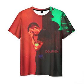Мужская футболка 3D с принтом Dolphin в Белгороде, 100% полиэфир | прямой крой, круглый вырез горловины, длина до линии бедер | Тематика изображения на принте: дельфин