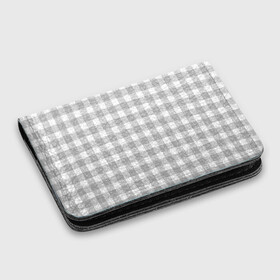 Картхолдер с принтом с принтом Grey squares в Белгороде, натуральная матовая кожа | размер 7,3 х 10 см; кардхолдер имеет 4 кармана для карт; | белый | клеточка | серый | текстура
