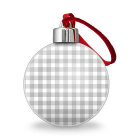 Ёлочный шар с принтом Grey squares в Белгороде, Пластик | Диаметр: 77 мм | белый | клеточка | серый | текстура