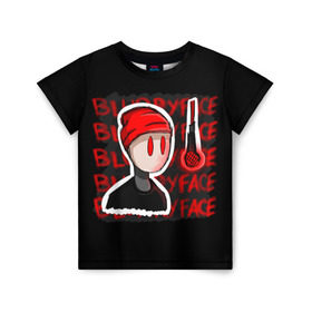 Детская футболка 3D с принтом Blurryface в Белгороде, 100% гипоаллергенный полиэфир | прямой крой, круглый вырез горловины, длина до линии бедер, чуть спущенное плечо, ткань немного тянется | Тематика изображения на принте: rock | t.o.p. | top | twenty one pilots | рок
