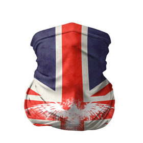 Бандана-труба 3D с принтом Флаг Англии с белым орлом в Белгороде, 100% полиэстер, ткань с особыми свойствами — Activecool | плотность 150‒180 г/м2; хорошо тянется, но сохраняет форму | london | англия | белый | брызги | великобритания | империя | клякса | крылья | лондон | необычный | объеденное королевство | орел | птица | символ | сокол | туманный альбион | флаг