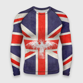 Мужской рашгард 3D с принтом Флаг Англии с белым орлом в Белгороде,  |  | london | англия | белый | брызги | великобритания | империя | клякса | крылья | лондон | необычный | объеденное королевство | орел | птица | символ | сокол | туманный альбион | флаг