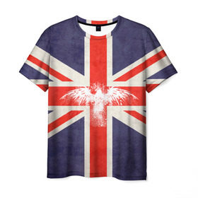 Мужская футболка 3D с принтом Флаг Англии с белым орлом в Белгороде, 100% полиэфир | прямой крой, круглый вырез горловины, длина до линии бедер | Тематика изображения на принте: london | англия | белый | брызги | великобритания | империя | клякса | крылья | лондон | необычный | объеденное королевство | орел | птица | символ | сокол | туманный альбион | флаг
