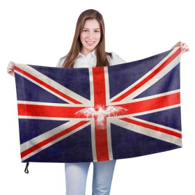 Флаг 3D с принтом Флаг Англии с белым орлом в Белгороде, 100% полиэстер | плотность ткани — 95 г/м2, размер — 67 х 109 см. Принт наносится с одной стороны | Тематика изображения на принте: london | англия | белый | брызги | великобритания | империя | клякса | крылья | лондон | необычный | объеденное королевство | орел | птица | символ | сокол | туманный альбион | флаг
