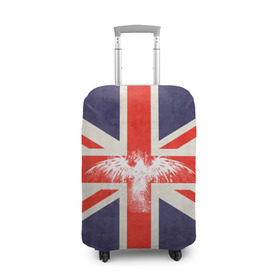 Чехол для чемодана 3D с принтом Флаг Англии с белым орлом в Белгороде, 86% полиэфир, 14% спандекс | двустороннее нанесение принта, прорези для ручек и колес | Тематика изображения на принте: london | англия | белый | брызги | великобритания | империя | клякса | крылья | лондон | необычный | объеденное королевство | орел | птица | символ | сокол | туманный альбион | флаг