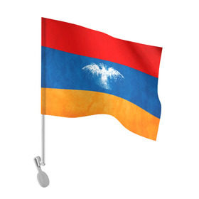 Флаг для автомобиля с принтом Флаг Армении с белым орлом в Белгороде, 100% полиэстер | Размер: 30*21 см | айастан | армения | белый | босеан | брызги | ереван | знамя | империя | клякса | крылья | кумач | необычный | орел | пойс | птица | символ | сокол | стяг | флаг | хайастан | штандарт