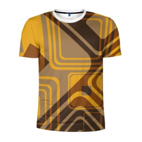 Мужская футболка 3D спортивная с принтом Кубизм в Белгороде, 100% полиэстер с улучшенными характеристиками | приталенный силуэт, круглая горловина, широкие плечи, сужается к линии бедра | Тематика изображения на принте:  краска | арт | цветные