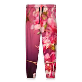Женские брюки 3D с принтом Сакура в Белгороде, полиэстер 100% | прямой крой, два кармана без застежек по бокам, с мягкой трикотажной резинкой на поясе и по низу штанин. В поясе для дополнительного комфорта — широкие завязки | 3d | flower | nature | pink | sakura | весна | деревья | природа | розовый | сакура | цветы | япония