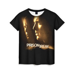 Женская футболка 3D с принтом Prison break 3 в Белгороде, 100% полиэфир ( синтетическое хлопкоподобное полотно) | прямой крой, круглый вырез горловины, длина до линии бедер | 