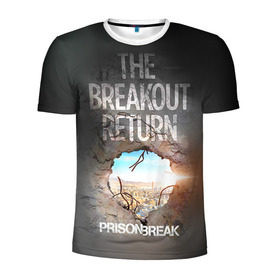 Мужская футболка 3D спортивная с принтом Prison break 8 в Белгороде, 100% полиэстер с улучшенными характеристиками | приталенный силуэт, круглая горловина, широкие плечи, сужается к линии бедра | prison break | побег | сериал