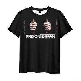 Мужская футболка 3D с принтом Prison break 9 в Белгороде, 100% полиэфир | прямой крой, круглый вырез горловины, длина до линии бедер | 