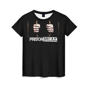 Женская футболка 3D с принтом Prison break 9 в Белгороде, 100% полиэфир ( синтетическое хлопкоподобное полотно) | прямой крой, круглый вырез горловины, длина до линии бедер | 