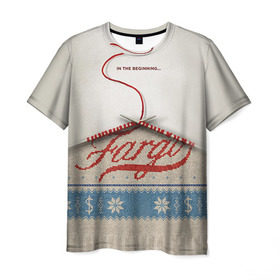 Мужская футболка 3D с принтом Fargo в Белгороде, 100% полиэфир | прямой крой, круглый вырез горловины, длина до линии бедер | фарго