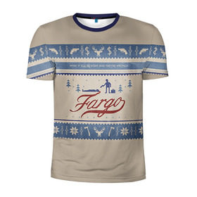 Мужская футболка 3D спортивная с принтом Fargo в Белгороде, 100% полиэстер с улучшенными характеристиками | приталенный силуэт, круглая горловина, широкие плечи, сужается к линии бедра | Тематика изображения на принте: фарго