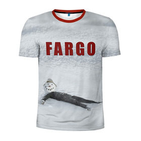 Мужская футболка 3D спортивная с принтом Fargo в Белгороде, 100% полиэстер с улучшенными характеристиками | приталенный силуэт, круглая горловина, широкие плечи, сужается к линии бедра | фарго