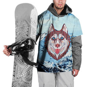Накидка на куртку 3D с принтом Хаски в Белгороде, 100% полиэстер |  | at | bowwow | dog | hound | pooch | арт | гончая | гончая собака | горы | деревья | лес | снег | собака | хаски | холод